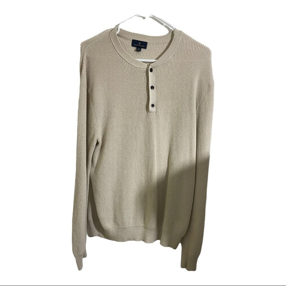 Brooks brothers mens half button knit baumwolle cotton sweater size medium - Picture 1 of 8